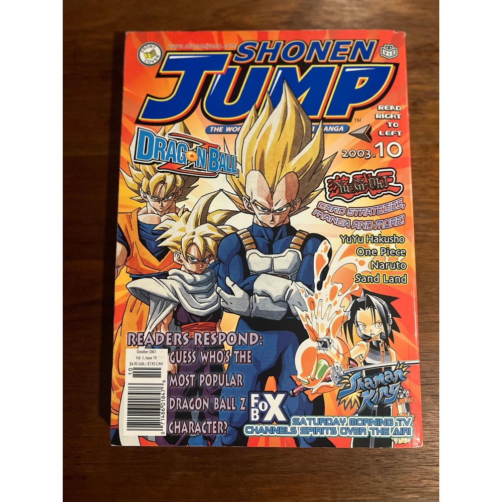 Shonen Jump Magazine Oct 2003 Vol 1 Issue 10 Dragon Ball Z Shaman King Naruto